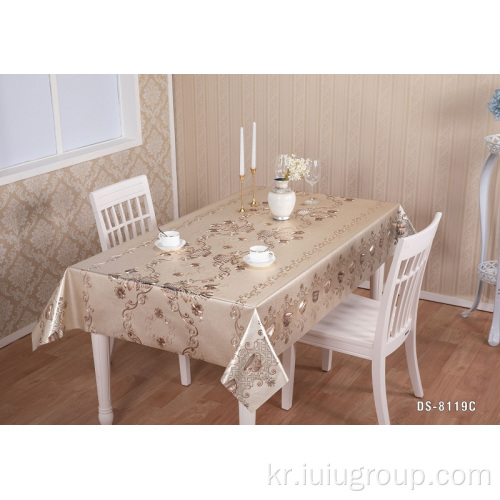 웨딩 파티 PVC 골드 식탁보 양각 테이블 천